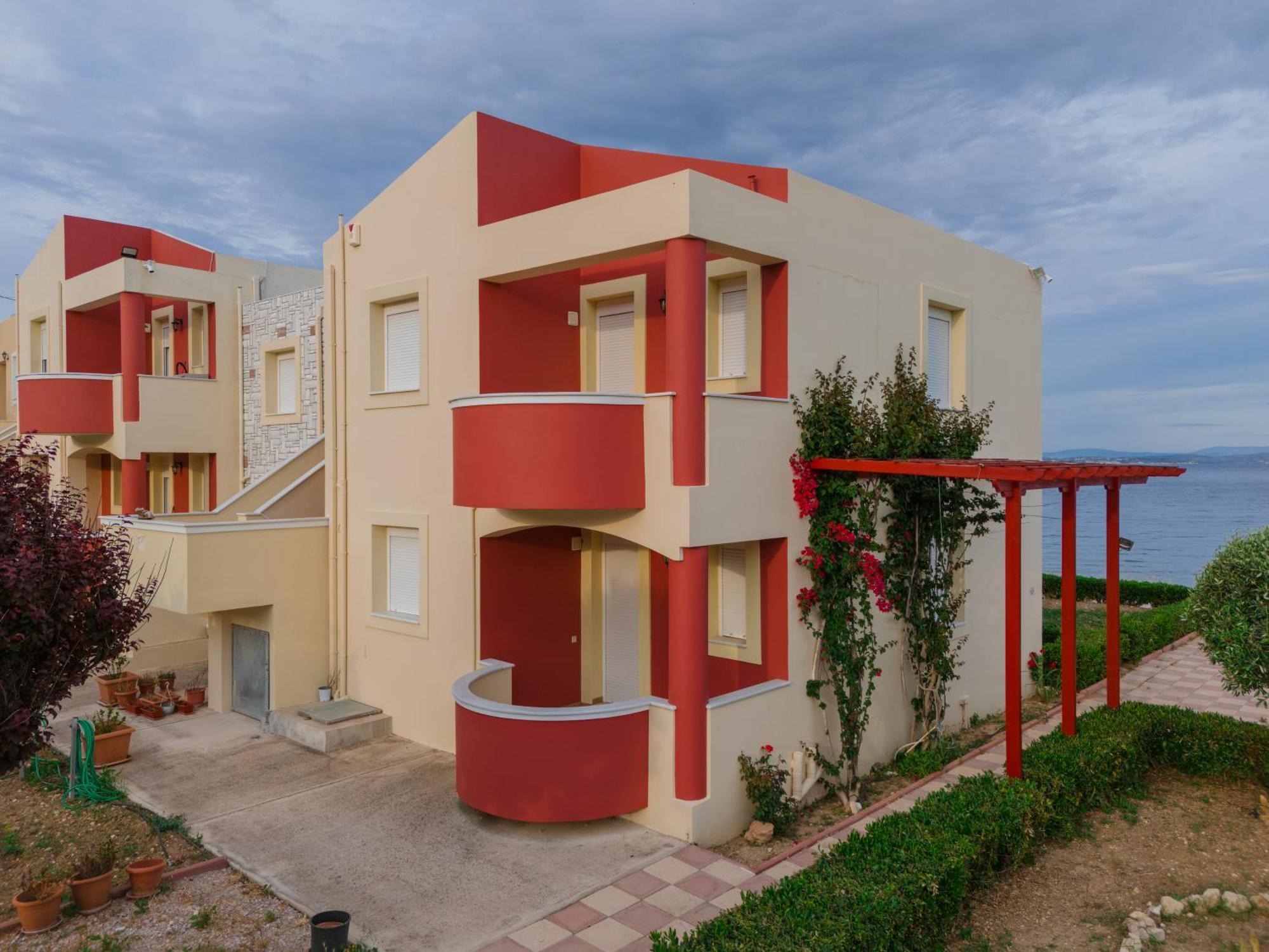 Marine Apartments Venetiko Paralia Agias Foteinis Bagian luar foto